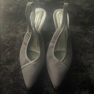 Donald J. Pliner Gray Slingback Heels